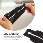 2 Pcs Multifunctional Headrest Hooks for Car, Premium Suede Material Purse Holder for Car, Double Car Seat Hooks for Headrest, Car Headrests Hook Fits Universal Car Seat Back Storage Hook