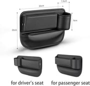 Car Seat Storage, New Upgraded Car Seat Storage Box with Cup Holder, Seat Gap Storage Box, Cup Holder Gap Bag for Car, Adjustable Car Seat Storage Box