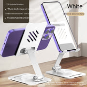 360 Degrees Rotate Metal Desk Mobile Phone Holder Stand for Phone Pad Adjustable Desktop Tablet Holderl Table Cell Phone Stand