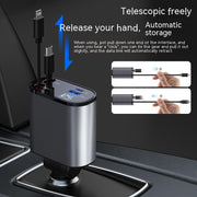 Metal Car Charger 100W Super Fast Charging Car Cigarette Lighter USB and TYPE-C Adapter
