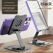 360 Degrees Rotate Metal Desk Mobile Phone Holder Stand for Phone Pad Adjustable Desktop Tablet Holderl Table Cell Phone Stand