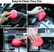 Car Cleaning Gel Pink and Car Cleaning Putty Orange Bundle