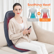 Massage Seat Cushion with 10 Vibration Motors, Back Massage Chair Pad for Back Pain Relief, Gifts