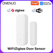 Zigbee or Wifi Window Door Sensor with Battery Tuya Smart Home Security Alarm System Voice Control via Alexa Google Home Smart