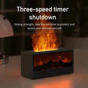 Simulated 3D Flame Aromatherapy Machine, Essential Oil Humidifier, Color Atmosphere Lighting with Remote Control, Holiday Gift