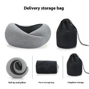 Soft Memory Foam Travel Neck Pillow U Shape Adjustable Support Comfortably Sleeping on Plane Car Office Noon Break