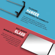 The 360 Mirror - 3 Way Mirror for Self Hair Cutting - Adjustable Trifold Barber Miror to Cut Your Own Hair - Tri Fold Self Haircut System for Men and Women Braiding - Three Sided Miror for Haircuts