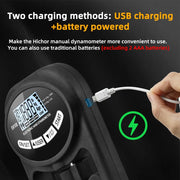 Grip Strength Tester 265Lbs/120Kg Digital Hand Dynamometer Grip Strength Meter USB LCD Screen Hand Grip for Power Training Sport