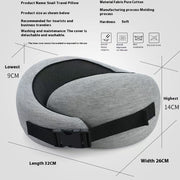 Soft Memory Foam Travel Neck Pillow U Shape Adjustable Support Comfortably Sleeping on Plane Car Office Noon Break