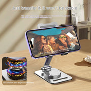 360 Degrees Rotate Metal Desk Mobile Phone Holder Stand for Phone Pad Adjustable Desktop Tablet Holderl Table Cell Phone Stand